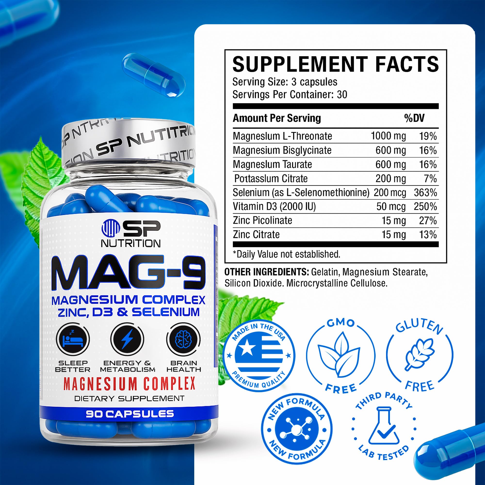 S Nutrition MAG-9 pouring capsules for easy daily intake