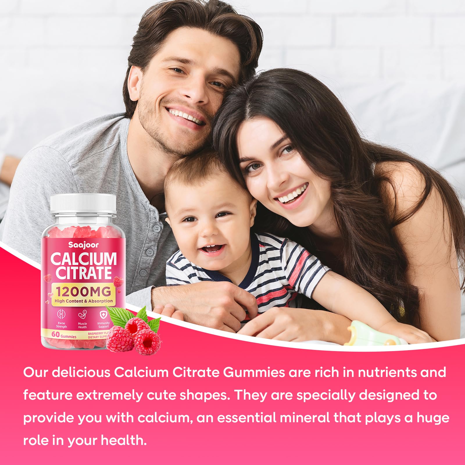 Saajoor gummies closeup reveals chewy texture appealing to new users.