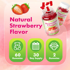 Saajoor magnesium gummies 2-pack bottle emphasizes convenience for a daily routine.
