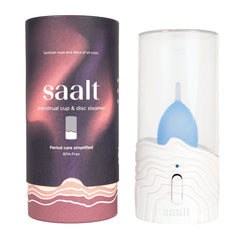 Saalt Arctic Mist steamer front view for compact daily sanitizing.