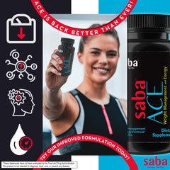 Saba ACE energy-focused shot conveying alertness during activity