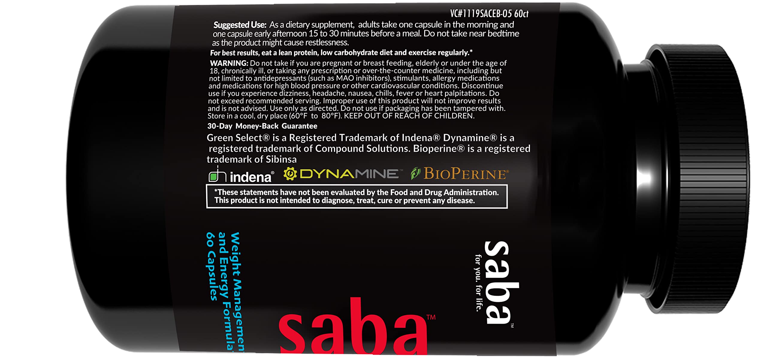 Saba ACE packaging design showcasing premium daily energy support