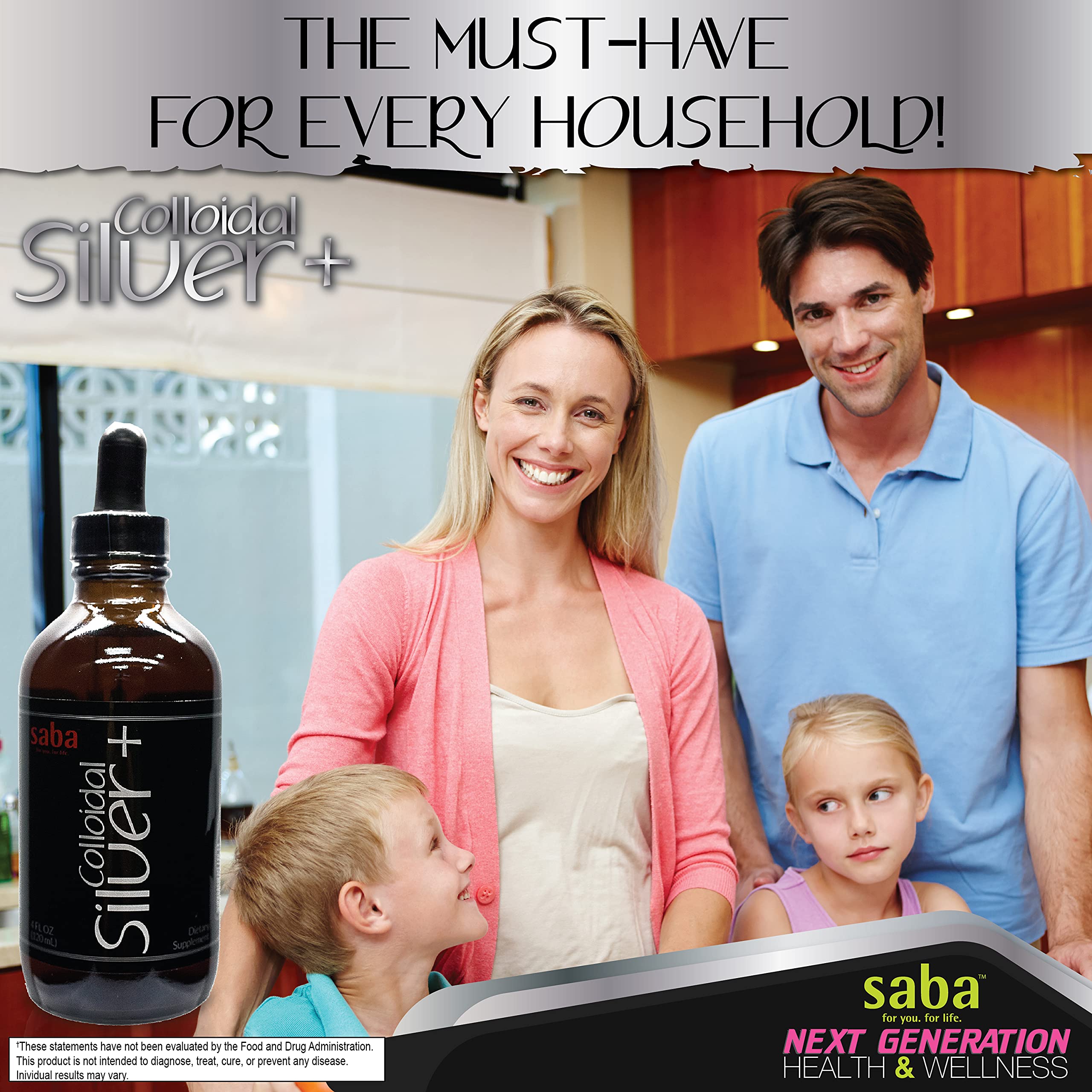 Saba Colloidal Silver made in USA stamp on bottle