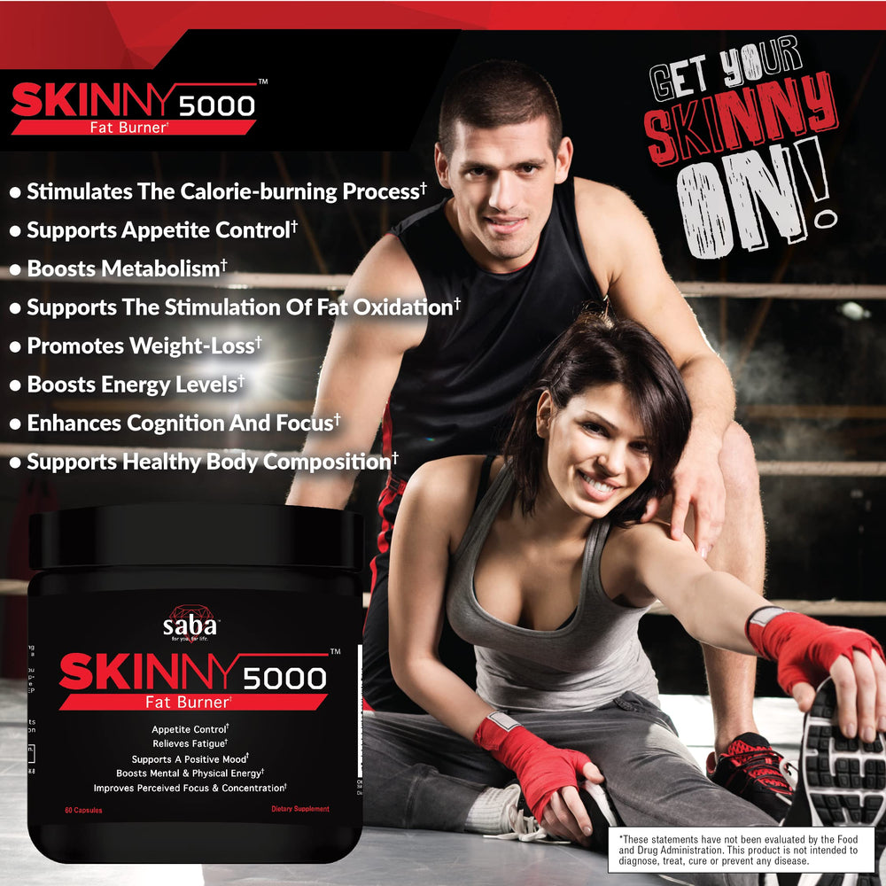 Saba Skinny 5000 capsules close-up signaling appetite control.
