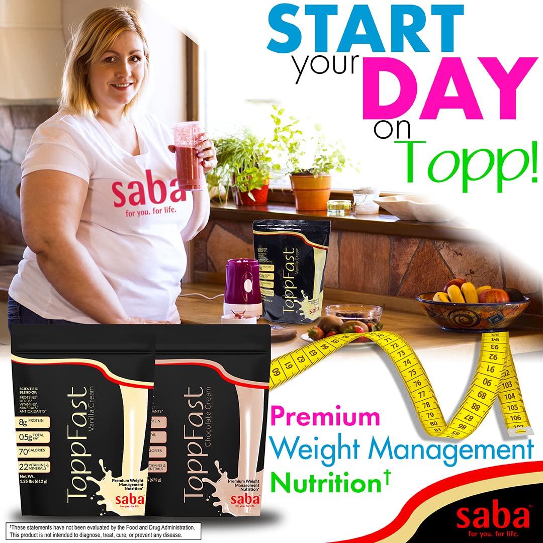 Saba ToppFast used as a meal replacement during a busy day