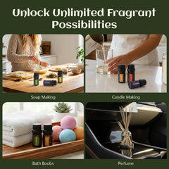 SACATR oils for DIY candle, soap, and bath projects with natural scents.