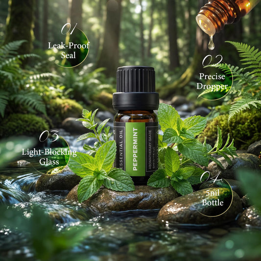 SACATR lavender essential oil bottle for calming diffuser blends.