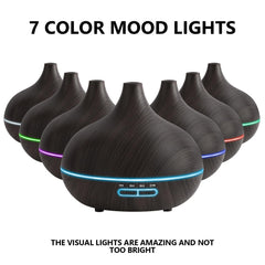 SACATR diffuser with warm LED night lights enhancing bedrooms.