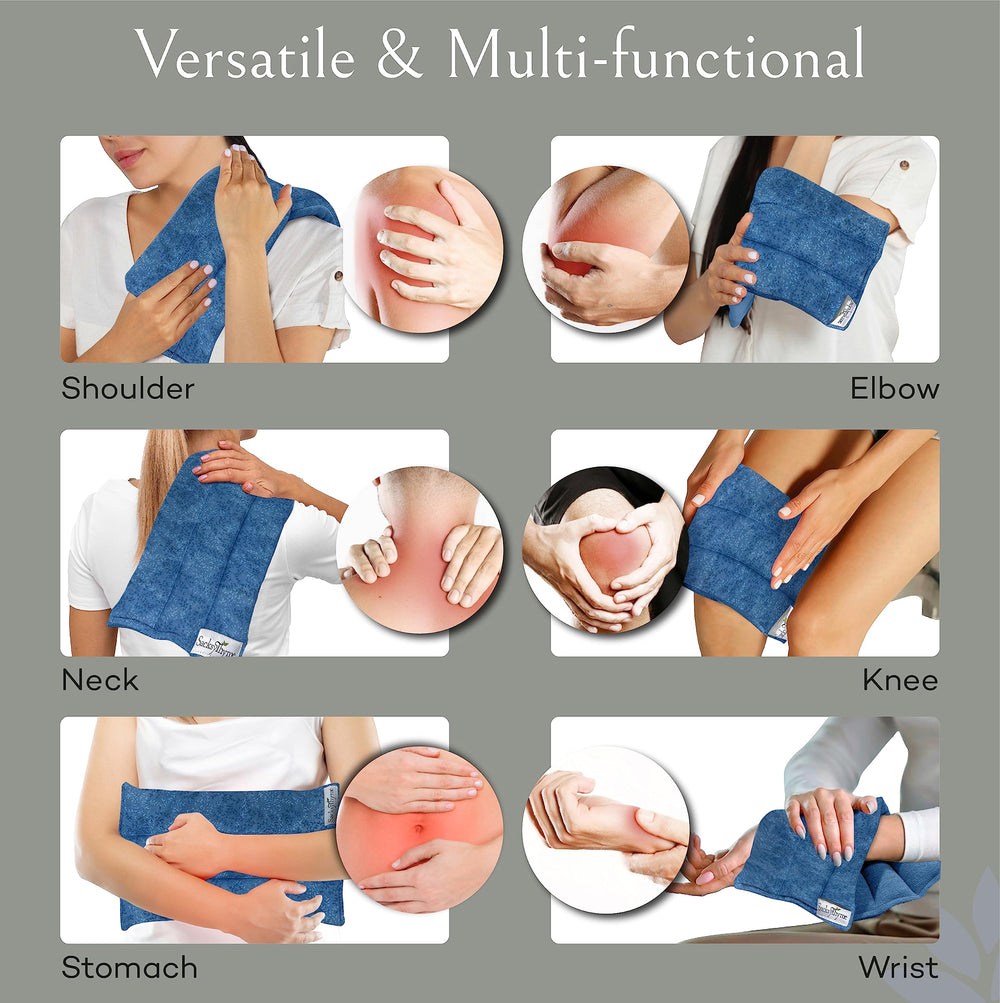 Sacksy Thyme heating pad for stomach provides gentle warmth for abdominal comfort.