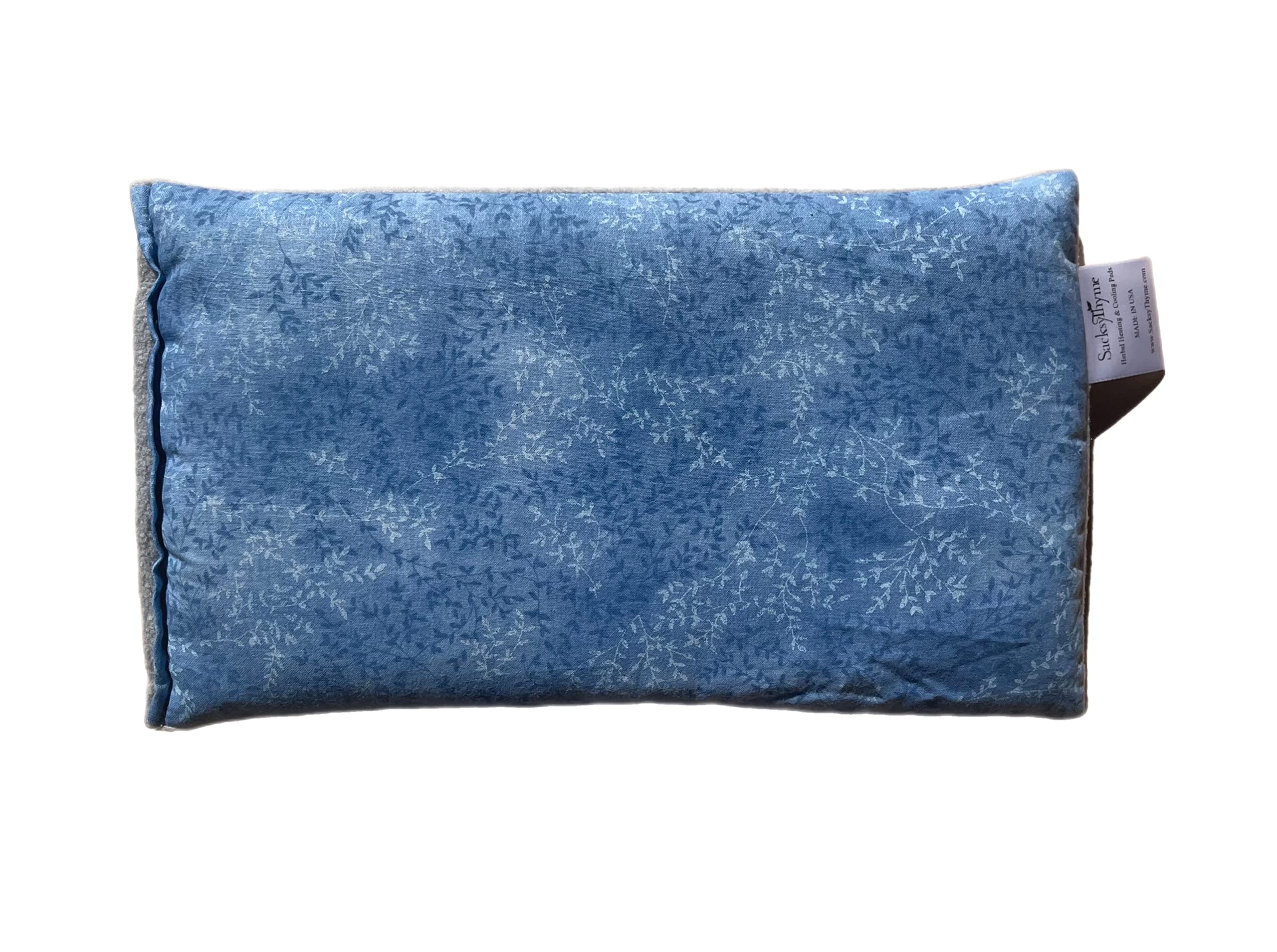 Sacksy Thyme microwave heating pad in full view offering convenient heat therapy for cramps