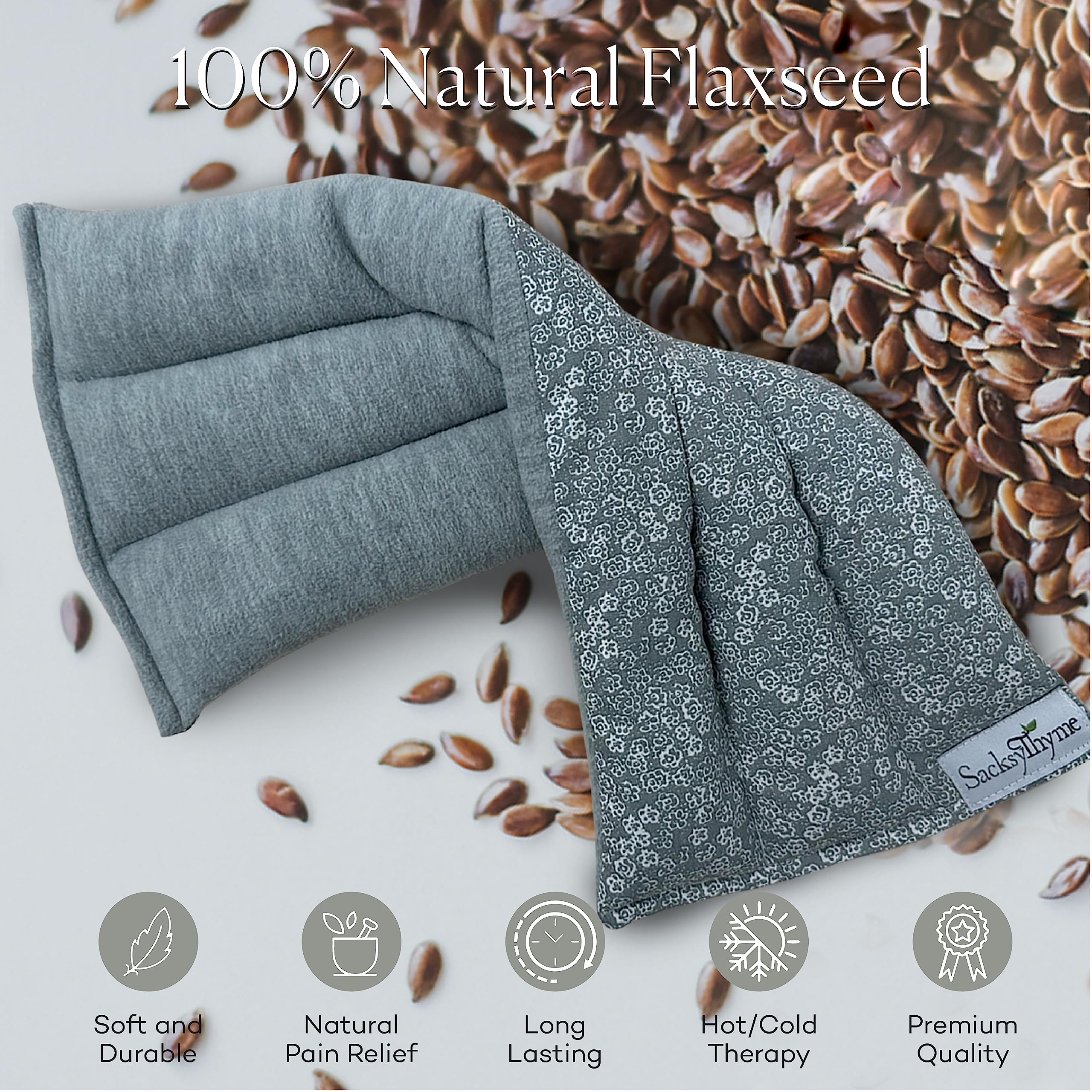 SacksyThyme neck heating pad providing warm therapy for muscle comfort