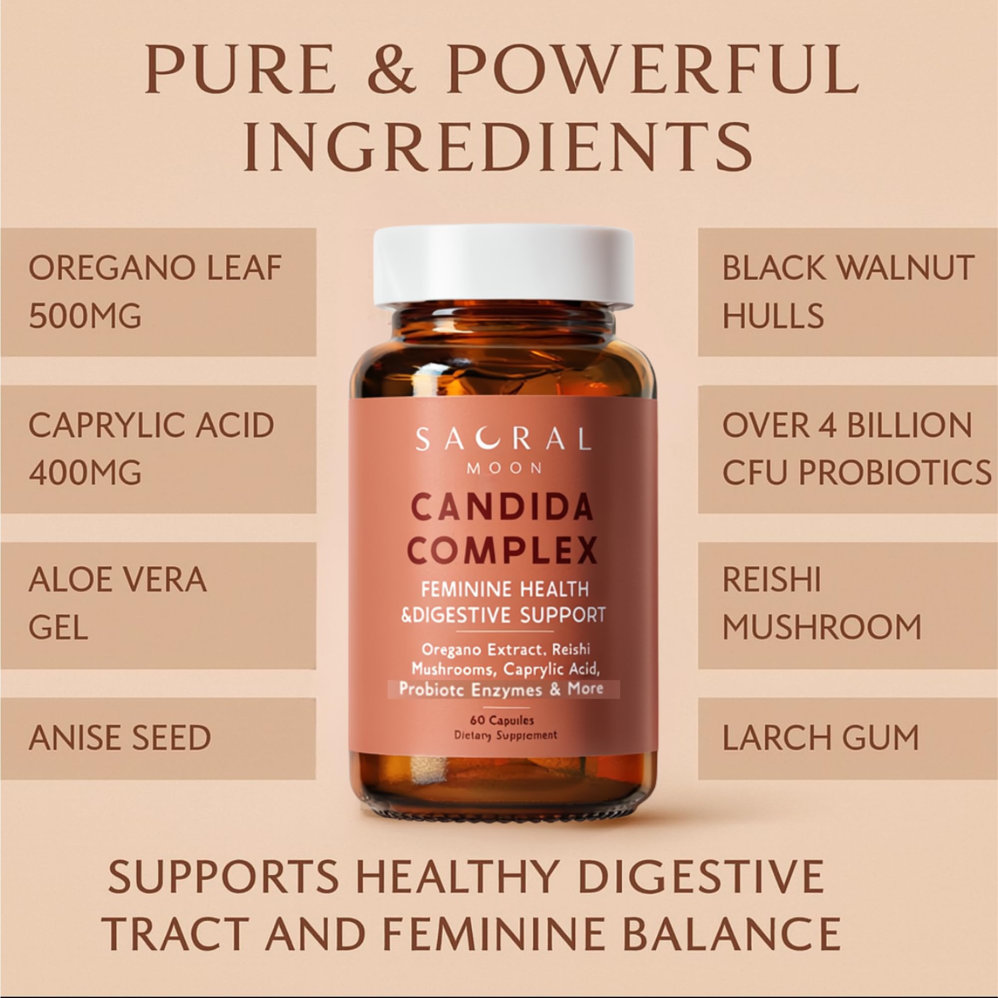 SACRALMOON Candida Cleanse meal plan e-book cover for Candida-friendly meals