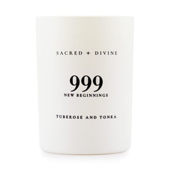 Sacred + Divine 999 jar closeup signals new beginnings ritual