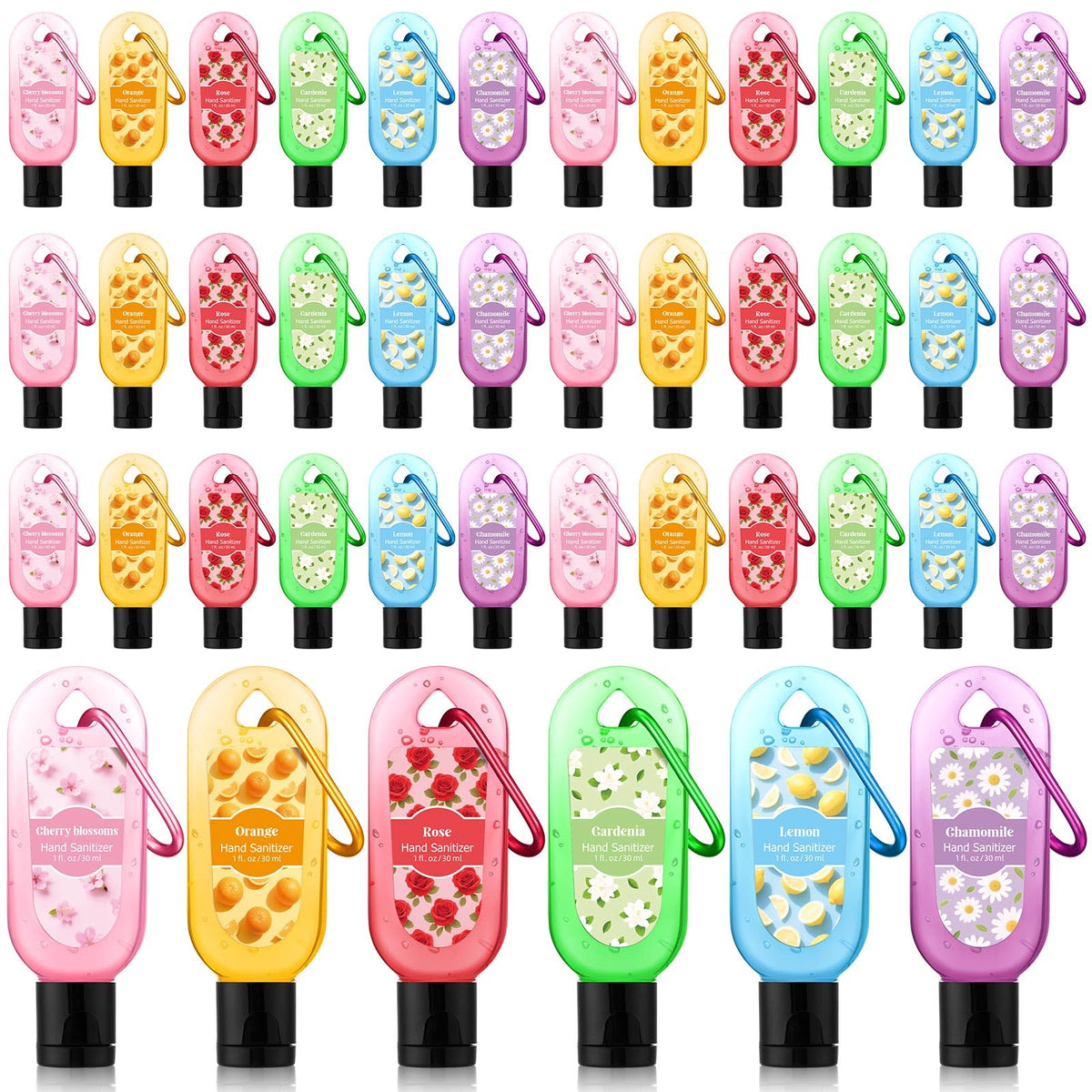 Sacubee 24-pack lavender hand sanitizer keychain for portable freshness.