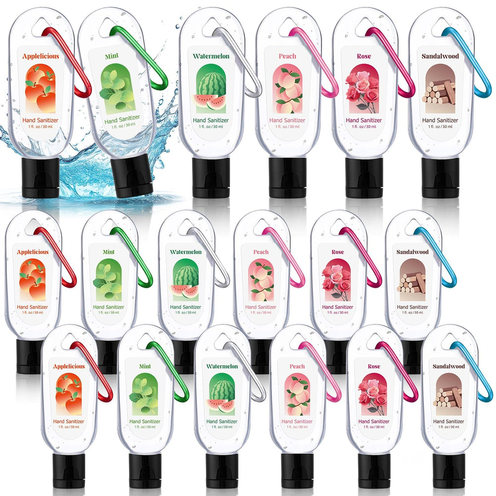 Sacubee 24-pack hand sanitizers with keychain for on-the-go hygiene