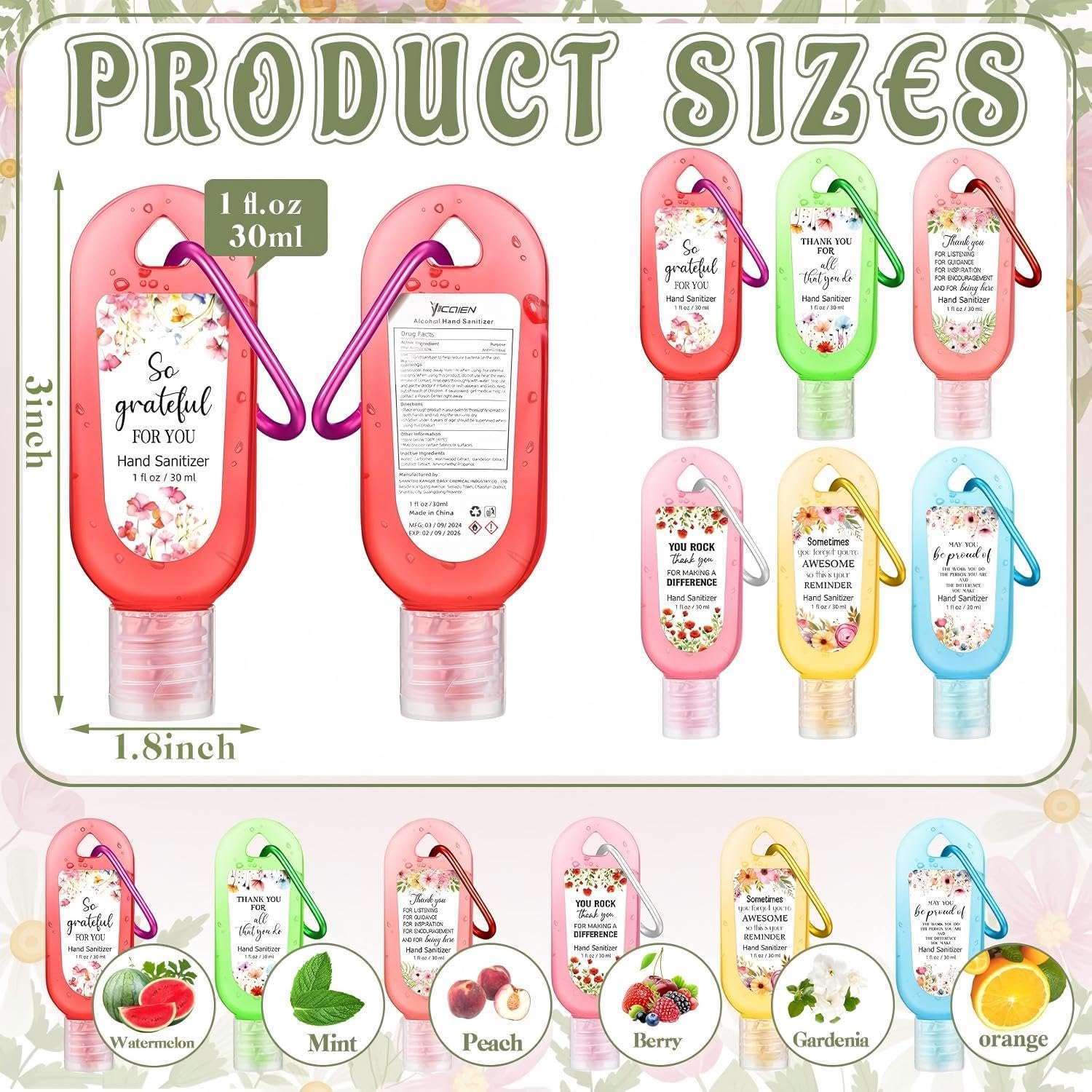 Sacubee sanitizer keychain mint—refreshing scent for quick cleaning.