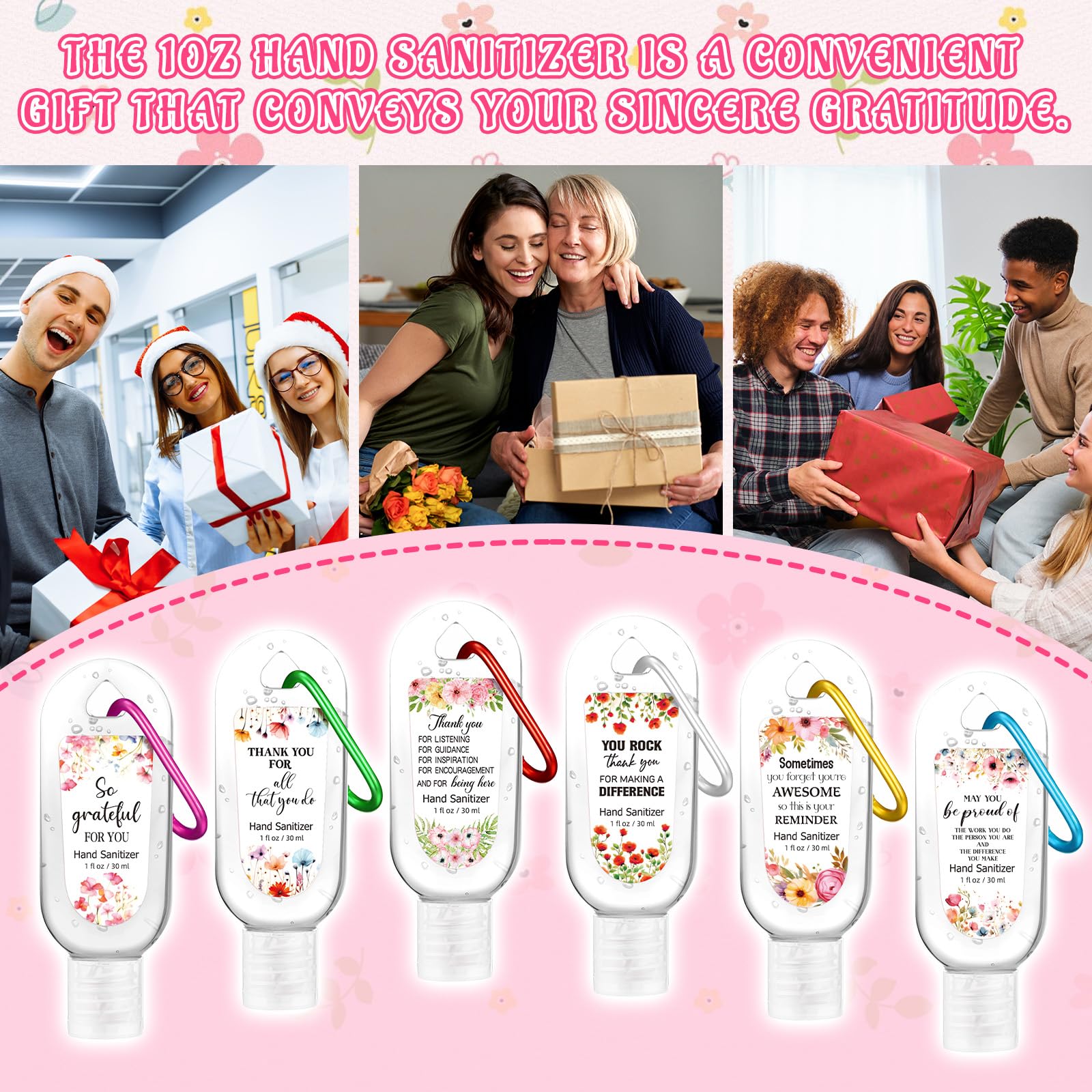 Sacubee berry hand sanitizer bottle on keychain for easy everyday hygiene.