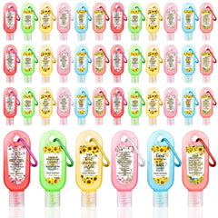 Sacubee Bible verse hand sanitizer keychain in pink lavender, portable on-the-go cleansing.