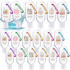 Sacubee Bible verse keychain sanitizer in pink lavender for on-the-go freshness.