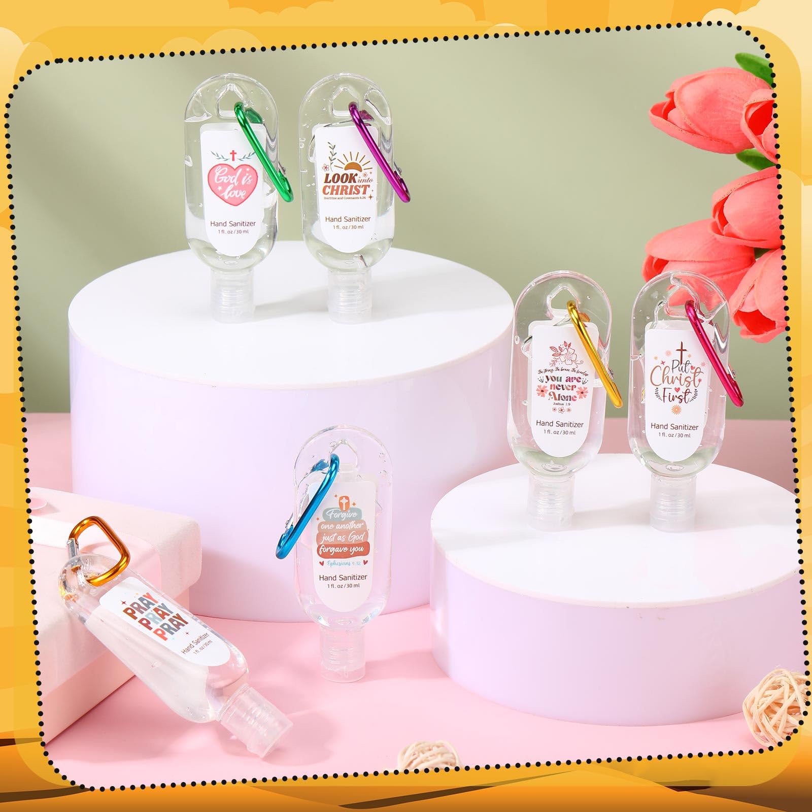 Sacubee yellow cinnamon sanitizer keychain as a thoughtful gift.