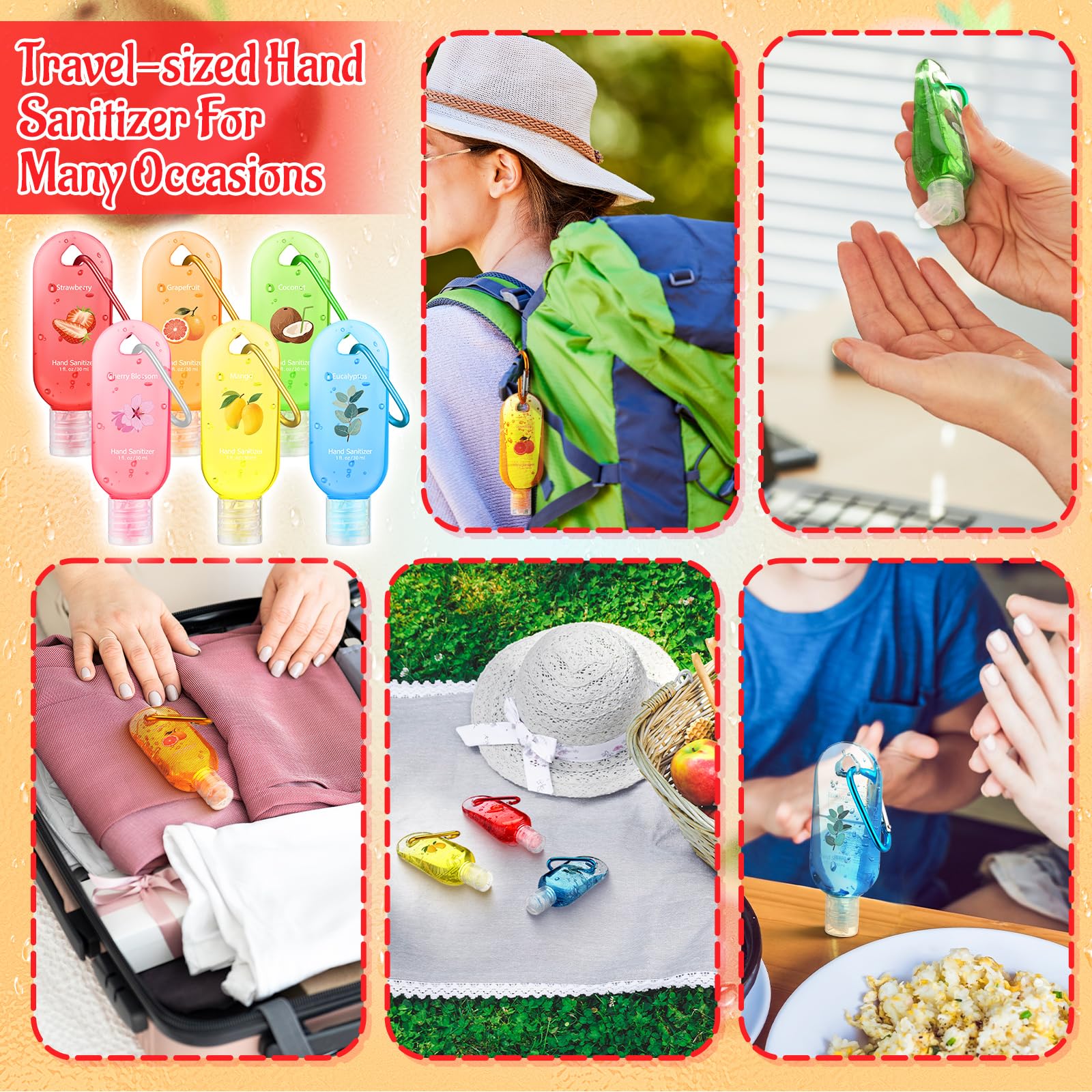 Sacubee gift-packaging display-hand sanitizer keychains suitable as gifts.