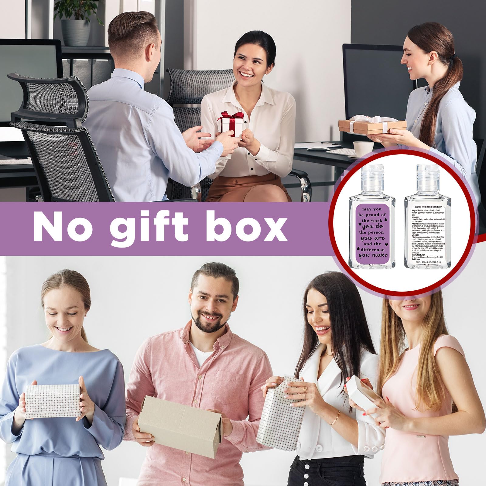 Sacubee office gift idea hand sanitizer set for coworkers and staff