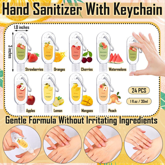 Sacubee travel-size 1oz hand sanitizers ideal for pockets and purses.