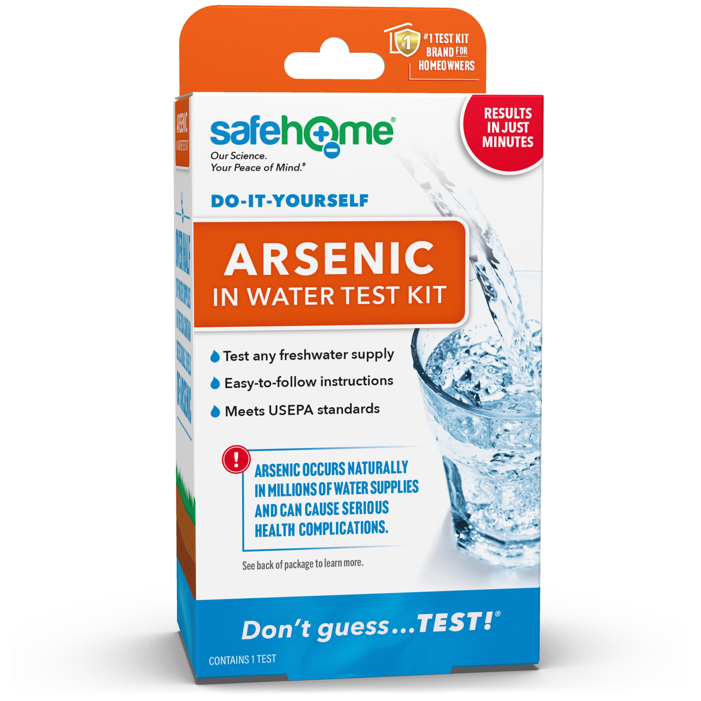 Safe Home DIY Arsenic Test Kit front packaging for quick at-home screening