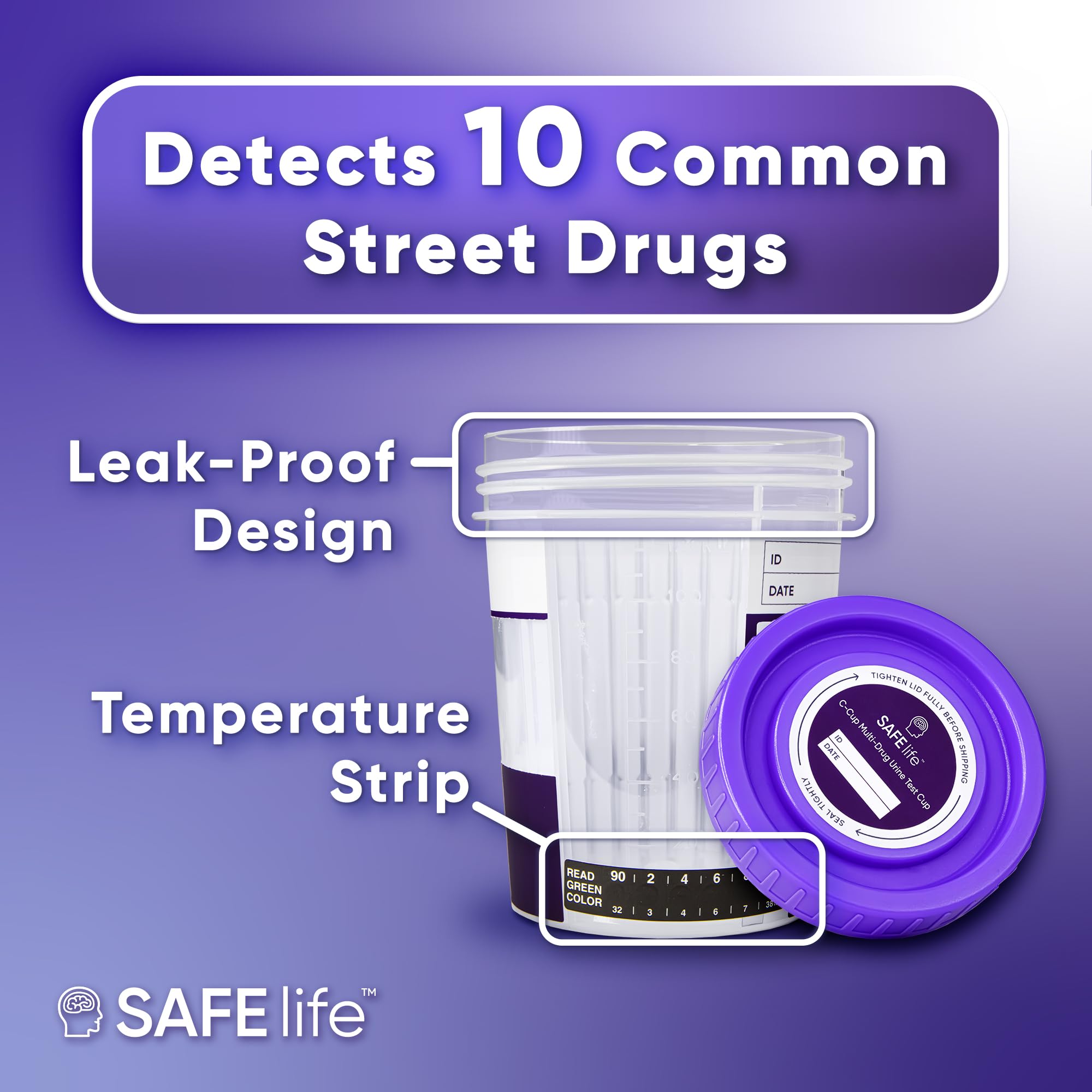 SAFE LIFE 25-pack result reading shows a clear five-minute read.