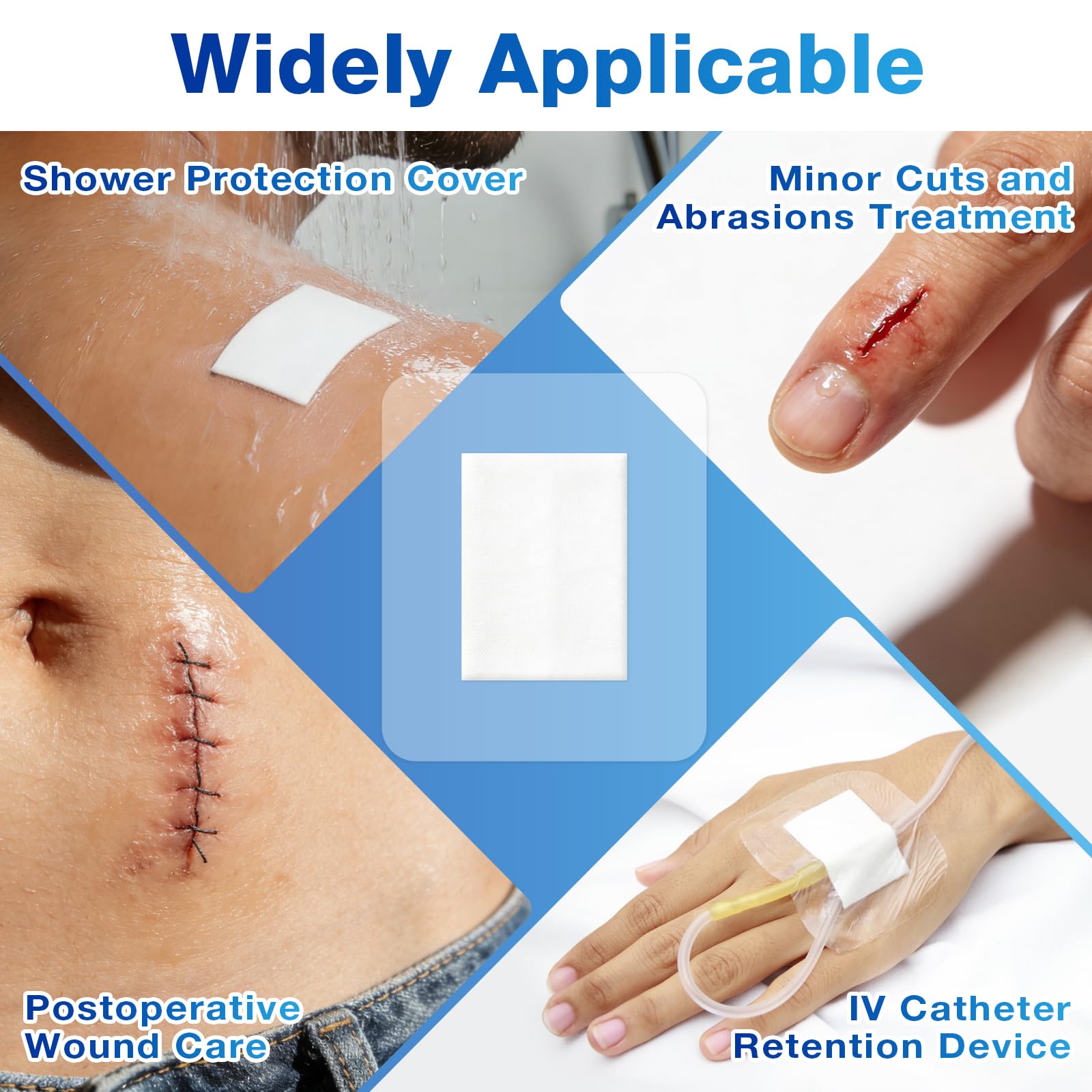 SafeFight non-adherent pad allows easy removal with minimal tug.