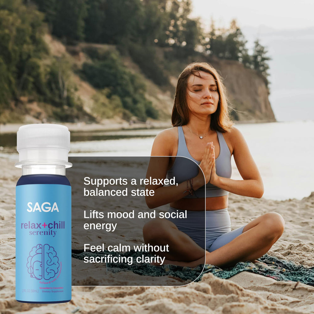 SAGA Serenity with lion’s mane and reishi signals adaptogenic calm potential