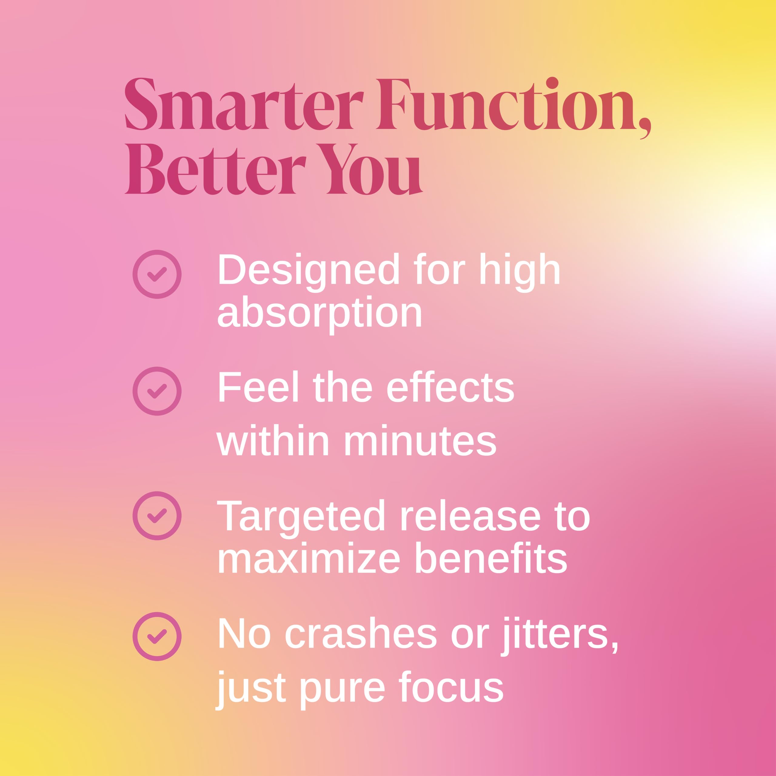 Saga Spotlight ingredients icons conveying vegan organic nootropic benefits.