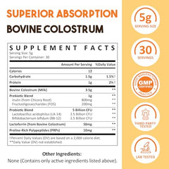 Saglikli colostrum powder in mixing glass ready to blend