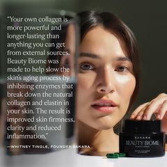SAKARA Beauty Biome prebiotics and fibers vial icon conveying digestive balance potential.