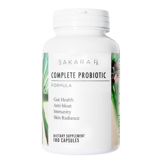 SAKARA Complete Probiotic bottle front for daily digestive support.