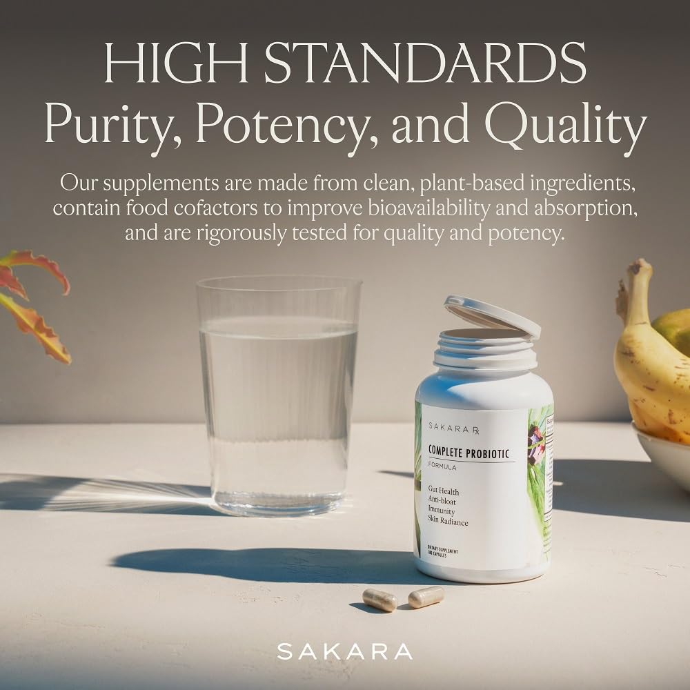 SAKARA Complete Probiotic scene suggests a simple daily routine.