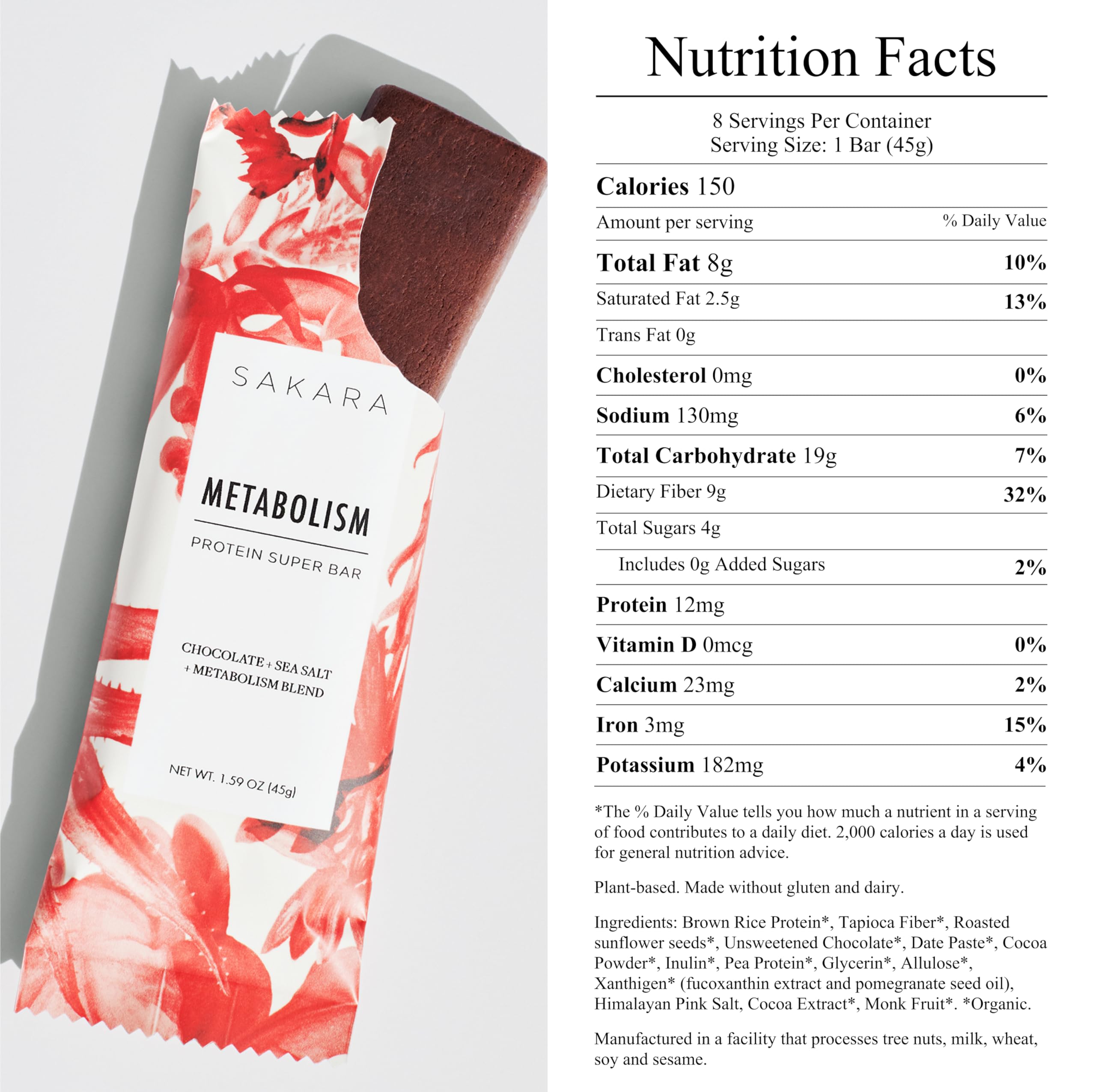 SAKARA Metabolism Bar in a gym bag ready for workouts and energy.