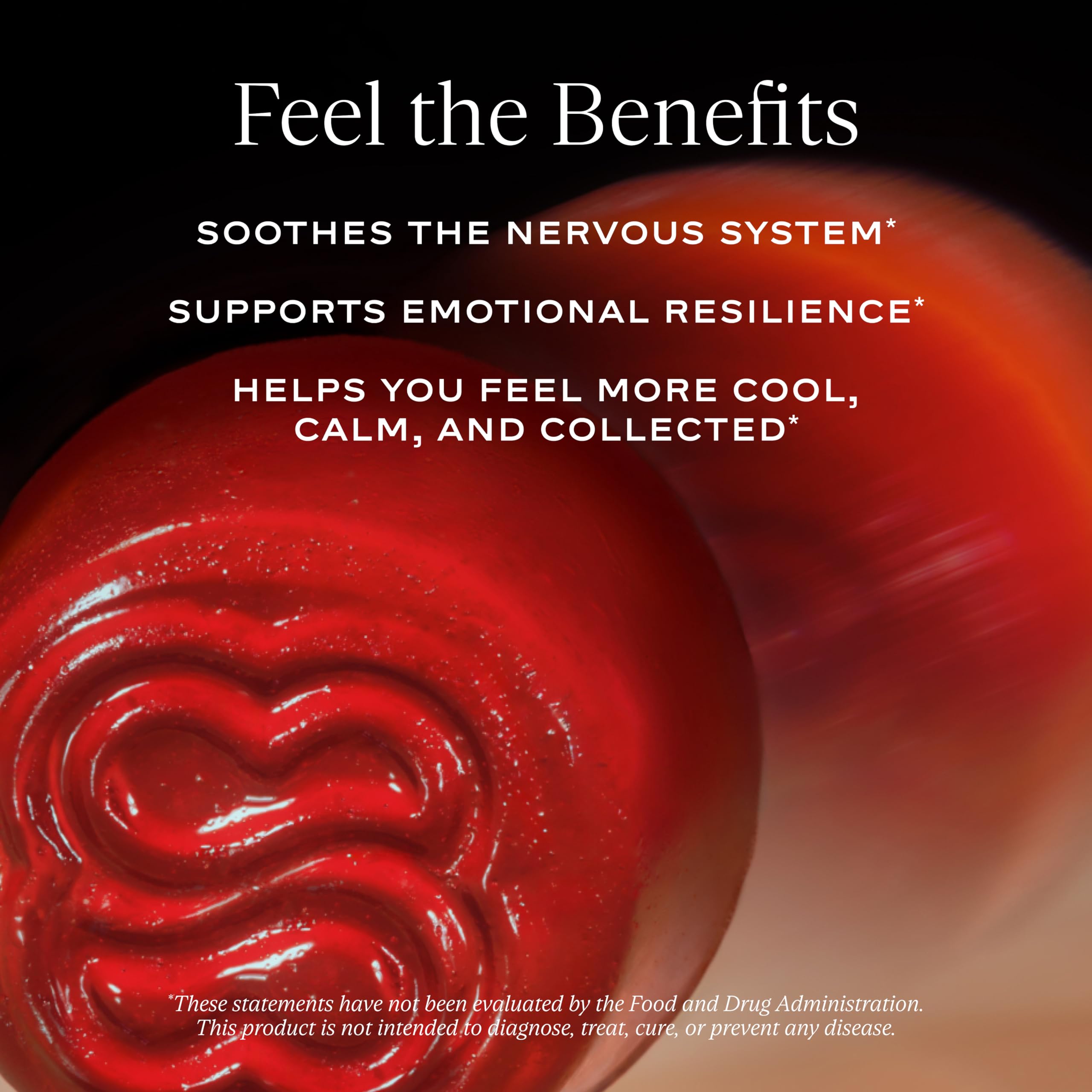 SAKARA Serene State gummies dispensed from a bottle illustrate easy daily use.