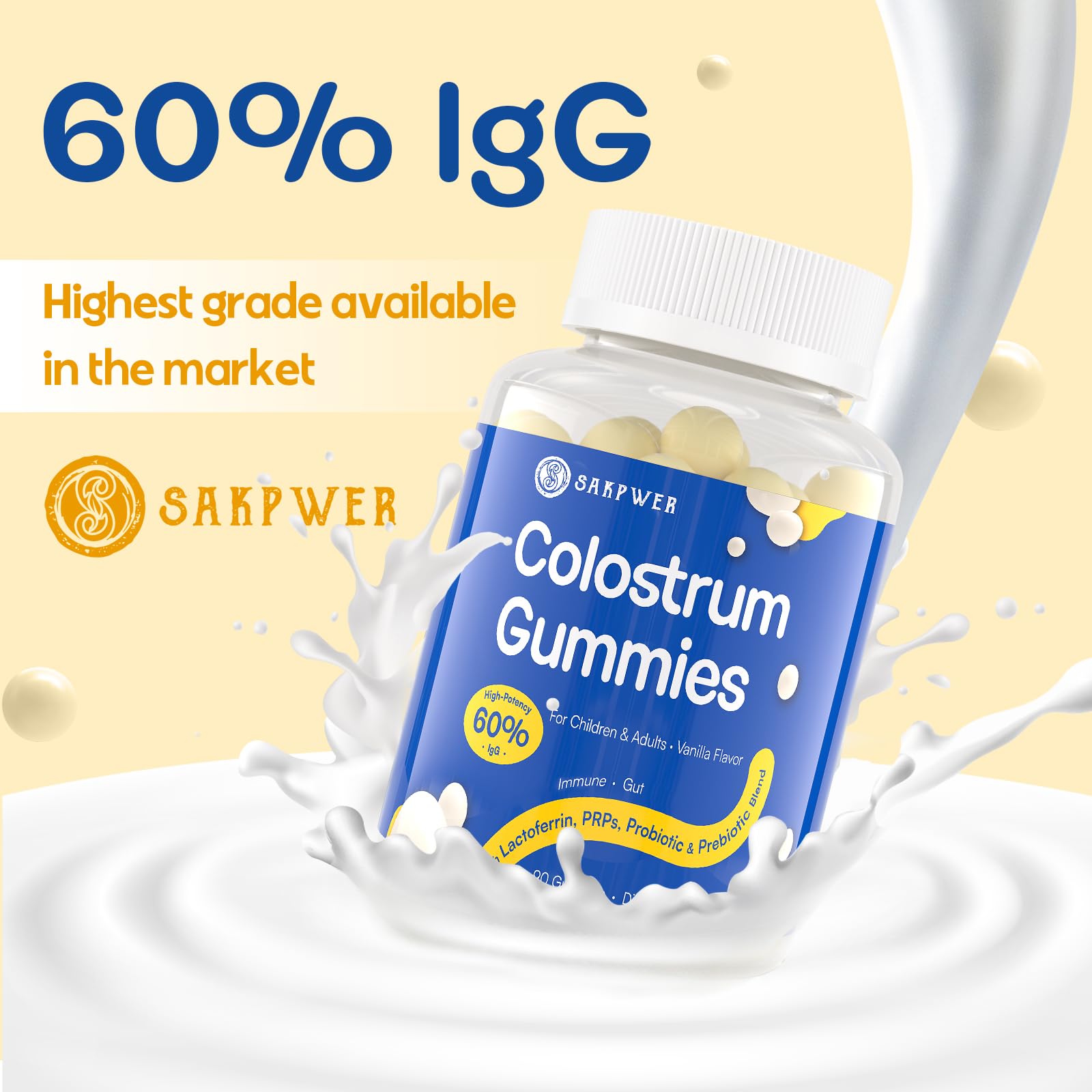 Sakpwer gummies being poured for on the go daily wellness