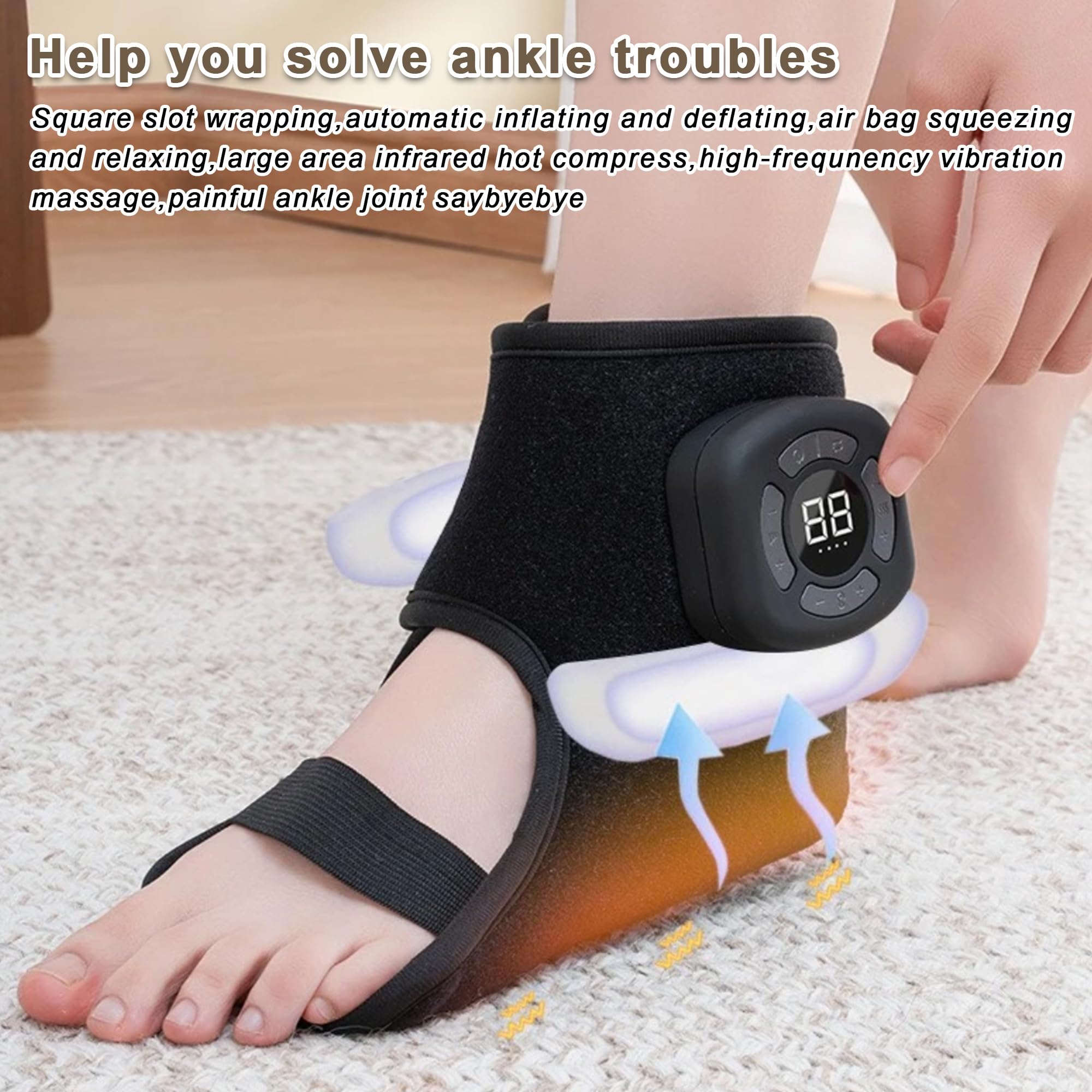 Salario Foot 3 Renew Massager 360-wrap design offers complete ankle coverage during use