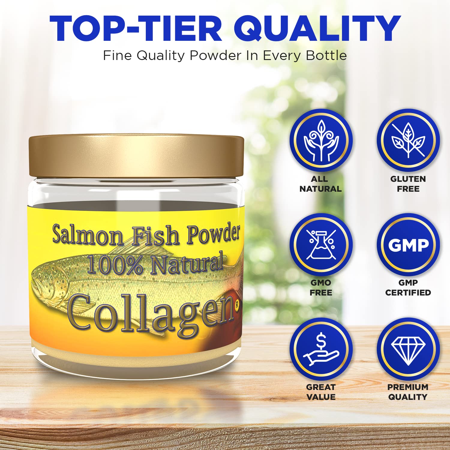 Salcoll Collagen Kosher-certified label indicating purity and quality