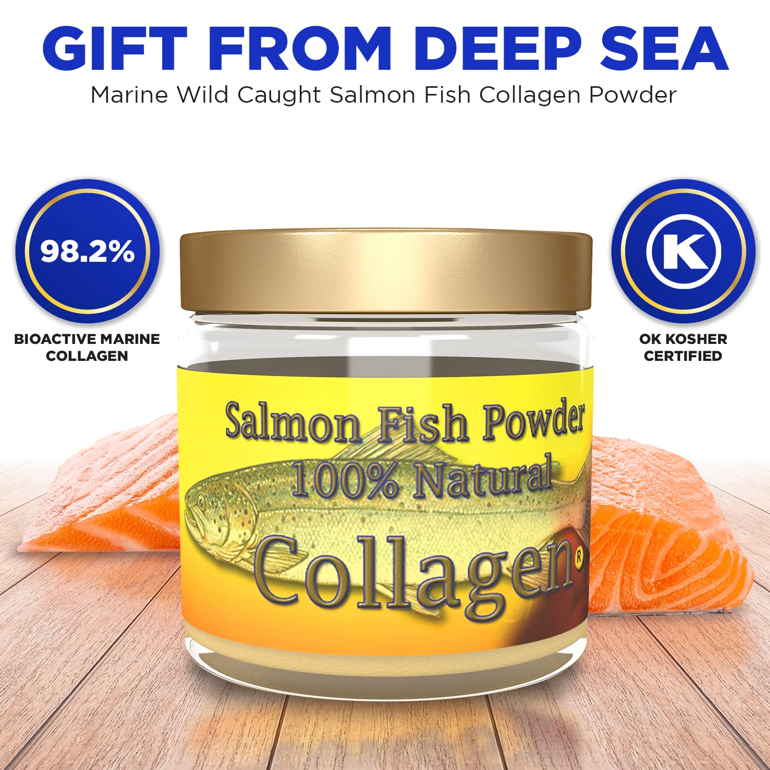 Salcoll Collagen nutrition label highlighting marine collagen content