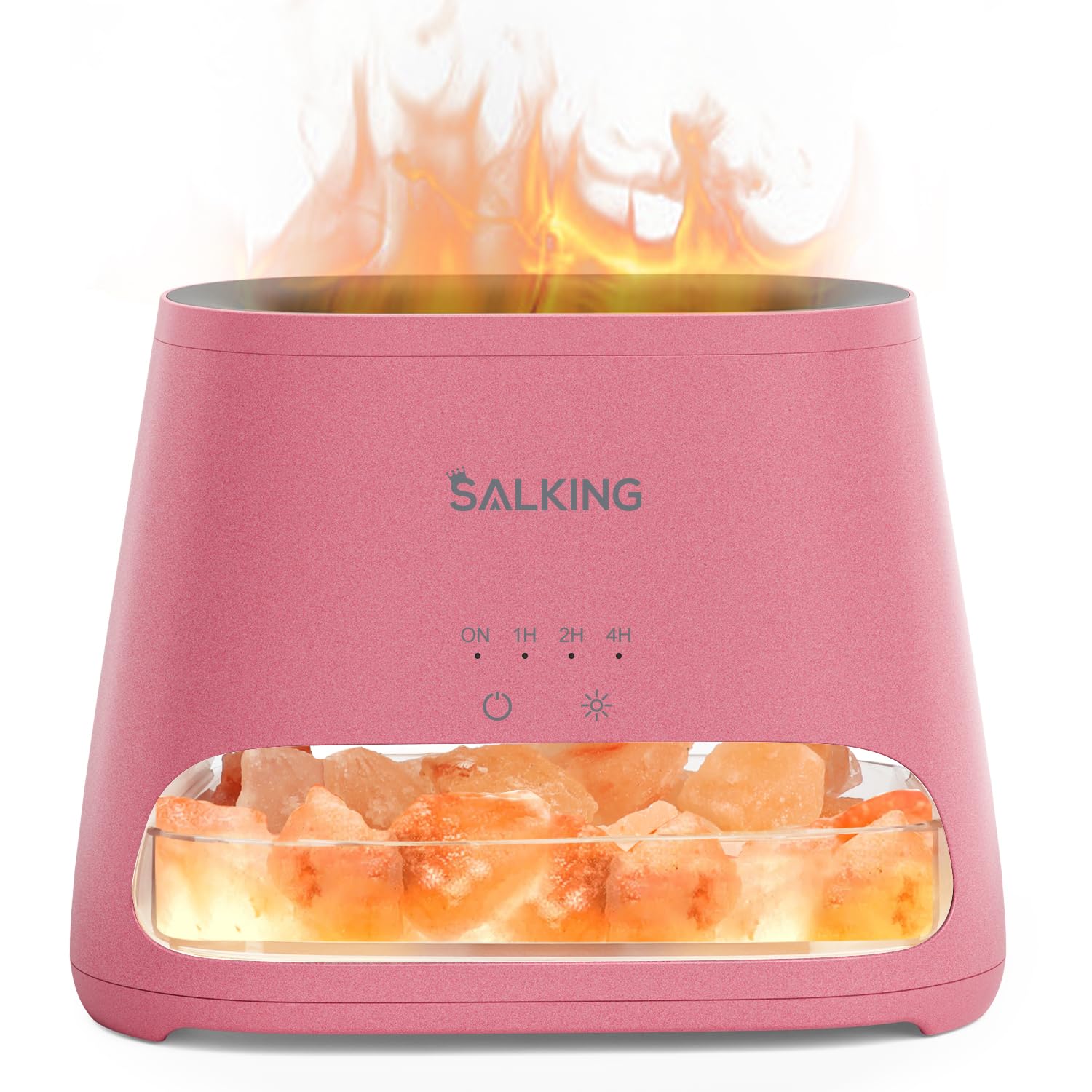 SALKING Himalayan salt lamp diffuser glow creates a warm ambient atmosphere.