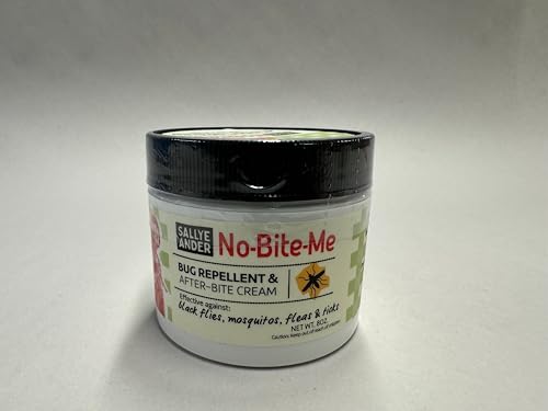 Close-up of No Bite Me cream being dabbed on skin for itch relief.