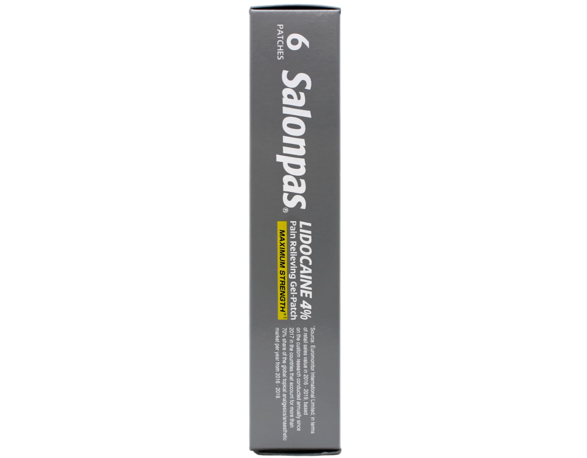 Salonpas back pain-relief patch targets sore areas effectively.