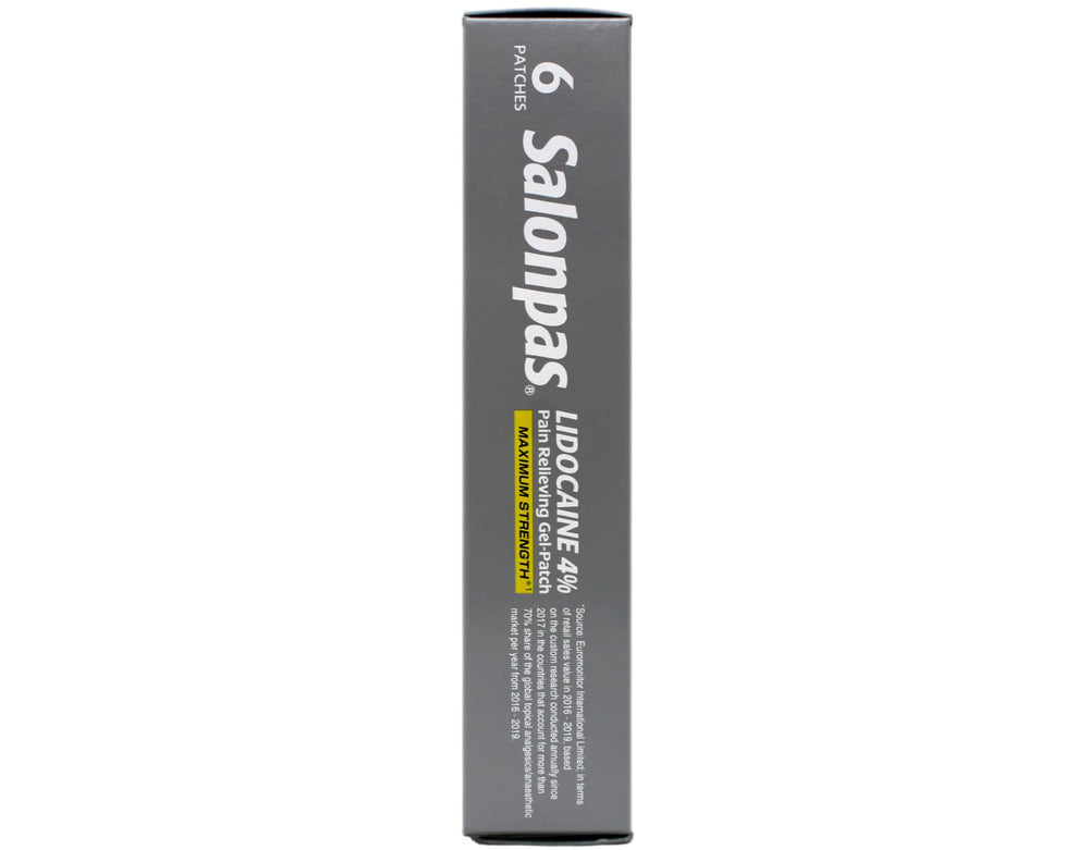 Salonpas back pain-relief patch targets sore areas effectively.
