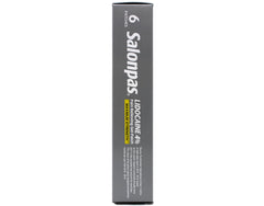 Salonpas Lidocaine patch usage-guide shows simple, on-skin application steps.