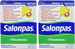 Salonpas patch application in progress conveys user-friendly, mess-free start.