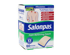 Salonpas patch on shoulder worn discreetly under clothing