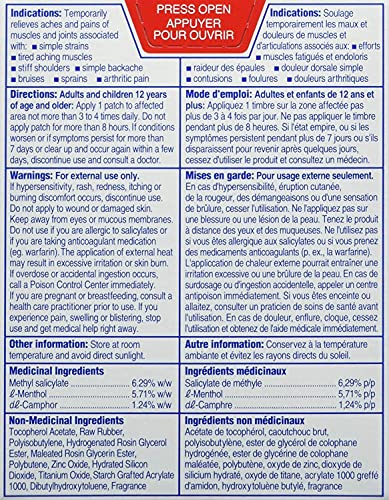 Salonpas patch shoulder application illustrates targeted relief near the hurt area.